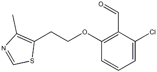 2-chloro-6-[2-(4-methyl-1,3-thiazol-5-yl)ethoxy]benzaldehyde Struktur