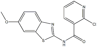 2-chloro-N-(6-methoxy-1,3-benzothiazol-2-yl)pyridine-3-carboxamide Struktur