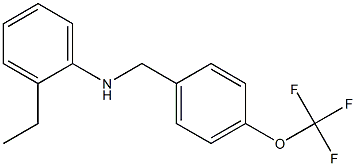 2-ethyl-N-{[4-(trifluoromethoxy)phenyl]methyl}aniline Struktur