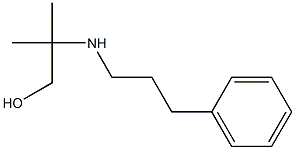 2-methyl-2-[(3-phenylpropyl)amino]propan-1-ol Struktur