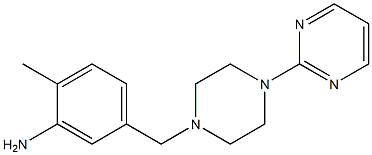 2-methyl-5-{[4-(pyrimidin-2-yl)piperazin-1-yl]methyl}aniline Struktur