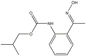 2-methylpropyl N-{2-[1-(hydroxyimino)ethyl]phenyl}carbamate Struktur