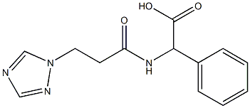 2-phenyl-2-[3-(1H-1,2,4-triazol-1-yl)propanamido]acetic acid Struktur