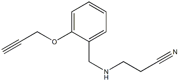 3-({[2-(prop-2-yn-1-yloxy)phenyl]methyl}amino)propanenitrile Struktur