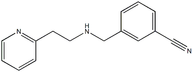 3-({[2-(pyridin-2-yl)ethyl]amino}methyl)benzonitrile Struktur