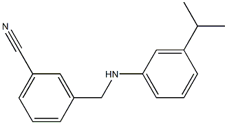 3-({[3-(propan-2-yl)phenyl]amino}methyl)benzonitrile Struktur