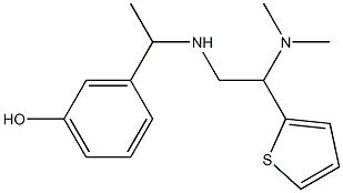 3-(1-{[2-(dimethylamino)-2-(thiophen-2-yl)ethyl]amino}ethyl)phenol Struktur