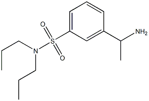 3-(1-aminoethyl)-N,N-dipropylbenzene-1-sulfonamide Struktur