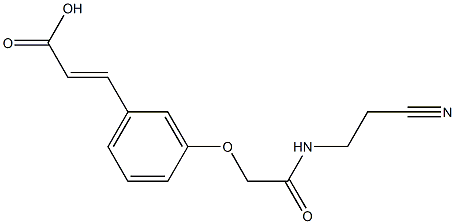 3-(3-{[(2-cyanoethyl)carbamoyl]methoxy}phenyl)prop-2-enoic acid Struktur