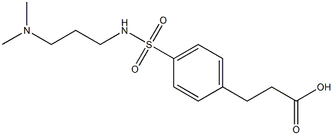 3-(4-{[3-(dimethylamino)propyl]sulfamoyl}phenyl)propanoic acid Struktur