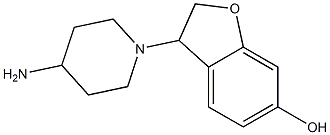 3-(4-aminopiperidin-1-yl)-2,3-dihydro-1-benzofuran-6-ol Struktur