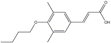 3-(4-butoxy-3,5-dimethylphenyl)prop-2-enoic acid Struktur