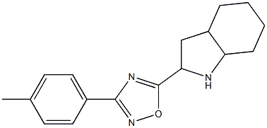 3-(4-methylphenyl)-5-(octahydro-1H-indol-2-yl)-1,2,4-oxadiazole Struktur