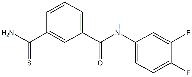 3-(aminocarbonothioyl)-N-(3,4-difluorophenyl)benzamide Struktur