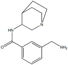 3-(aminomethyl)-N-{1-azabicyclo[2.2.2]octan-3-yl}benzamide Struktur