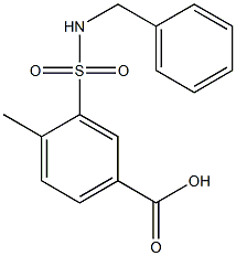 3-(benzylsulfamoyl)-4-methylbenzoic acid Struktur