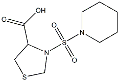 3-(piperidine-1-sulfonyl)-1,3-thiazolidine-4-carboxylic acid Struktur