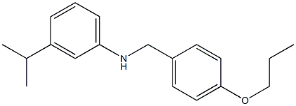 3-(propan-2-yl)-N-[(4-propoxyphenyl)methyl]aniline Struktur