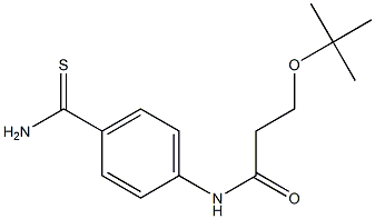 3-(tert-butoxy)-N-(4-carbamothioylphenyl)propanamide Struktur