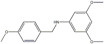 3,5-dimethoxy-N-[(4-methoxyphenyl)methyl]aniline Struktur