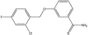 3-[(2-chloro-4-fluorophenyl)methoxy]benzene-1-carbothioamide Struktur