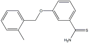 3-[(2-methylphenyl)methoxy]benzene-1-carbothioamide Struktur