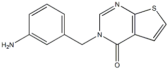 3-[(3-aminophenyl)methyl]-3H,4H-thieno[2,3-d]pyrimidin-4-one Struktur