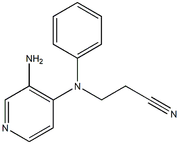 3-[(3-aminopyridin-4-yl)(phenyl)amino]propanenitrile Struktur