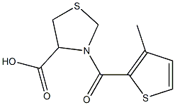 3-[(3-methylthien-2-yl)carbonyl]-1,3-thiazolidine-4-carboxylic acid Struktur