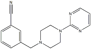 3-[(4-pyrimidin-2-ylpiperazin-1-yl)methyl]benzonitrile Struktur