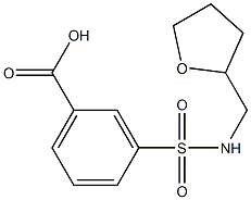 3-[(oxolan-2-ylmethyl)sulfamoyl]benzoic acid Struktur