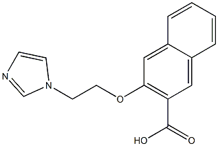 3-[2-(1H-imidazol-1-yl)ethoxy]naphthalene-2-carboxylic acid Struktur