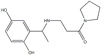 3-{[1-(2,5-dihydroxyphenyl)ethyl]amino}-1-(pyrrolidin-1-yl)propan-1-one Struktur