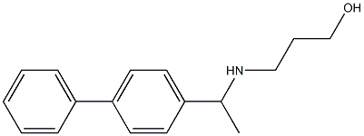 3-{[1-(4-phenylphenyl)ethyl]amino}propan-1-ol Struktur