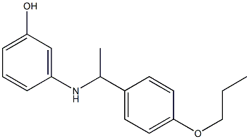 3-{[1-(4-propoxyphenyl)ethyl]amino}phenol Struktur