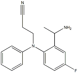 3-{[2-(1-aminoethyl)-4-fluorophenyl](phenyl)amino}propanenitrile Struktur