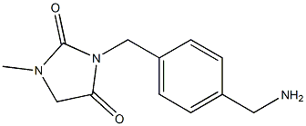 3-{[4-(aminomethyl)phenyl]methyl}-1-methylimidazolidine-2,4-dione Struktur