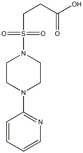 3-{[4-(pyridin-2-yl)piperazine-1-]sulfonyl}propanoic acid Struktur