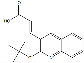 3-{2-[(2-methylbutan-2-yl)oxy]quinolin-3-yl}prop-2-enoic acid Struktur