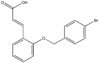 3-{2-[(4-bromophenyl)methoxy]phenyl}prop-2-enoic acid Struktur