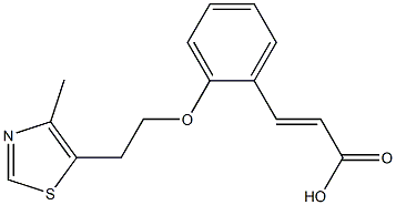 3-{2-[2-(4-methyl-1,3-thiazol-5-yl)ethoxy]phenyl}prop-2-enoic acid Struktur