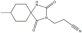 3-{8-methyl-2,4-dioxo-1,3-diazaspiro[4.5]decan-3-yl}propanenitrile Struktur