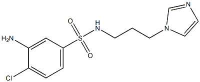 3-amino-4-chloro-N-[3-(1H-imidazol-1-yl)propyl]benzene-1-sulfonamide Struktur