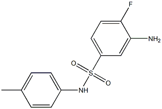 3-amino-4-fluoro-N-(4-methylphenyl)benzene-1-sulfonamide Struktur