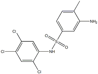 3-amino-4-methyl-N-(2,4,5-trichlorophenyl)benzene-1-sulfonamide Struktur