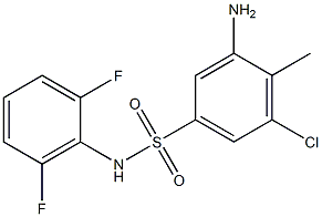 3-amino-5-chloro-N-(2,6-difluorophenyl)-4-methylbenzene-1-sulfonamide Struktur