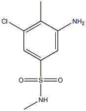 3-amino-5-chloro-N,4-dimethylbenzene-1-sulfonamide Struktur