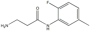 3-amino-N-(2-fluoro-5-methylphenyl)propanamide Struktur