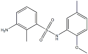 3-amino-N-(2-methoxy-5-methylphenyl)-2-methylbenzene-1-sulfonamide Struktur