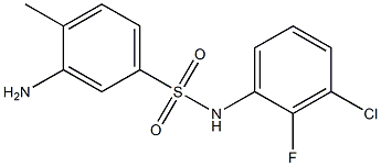 3-amino-N-(3-chloro-2-fluorophenyl)-4-methylbenzene-1-sulfonamide Struktur